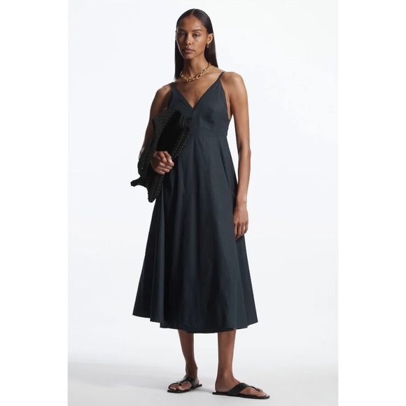 COS Poplin A-Line Midi Slip Dress - Picture 8 of 16